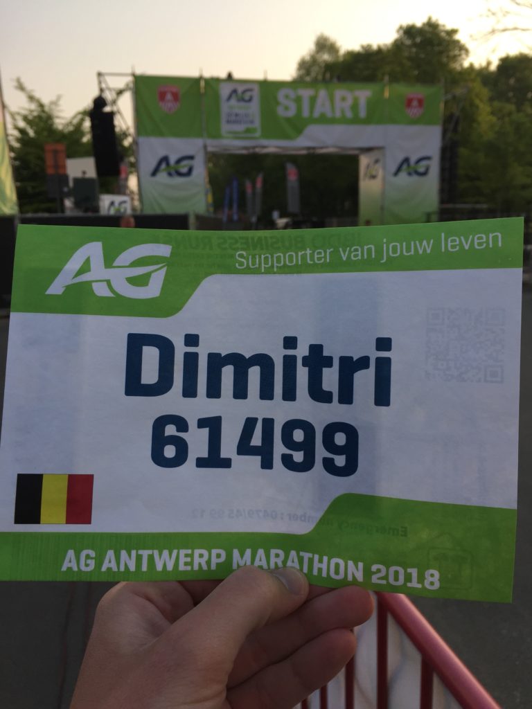 Startnummer Marathon Antwerpen